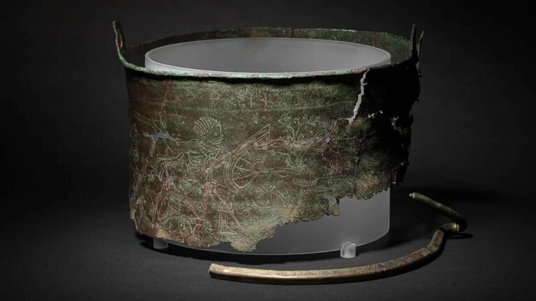 Experts have discovered human and animal bones in a Byzantine-era bucket at Sutton Hoo